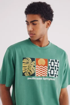 Camiseta estampado tropical