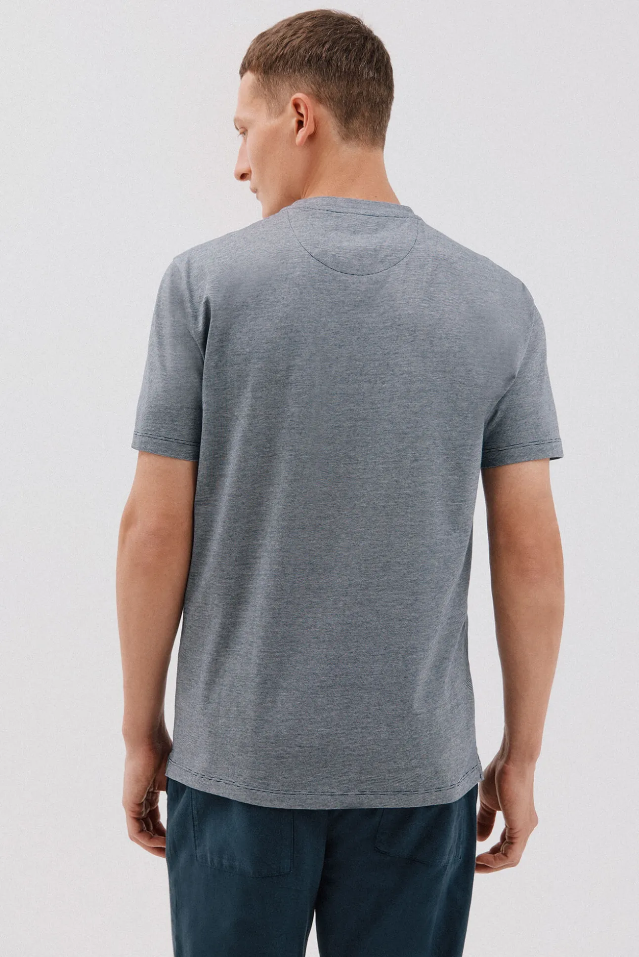 Camiseta falso liso slub