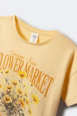 Camiseta flores niña