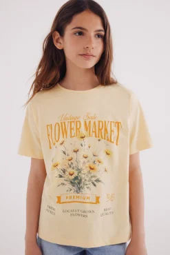 Camiseta flores niña