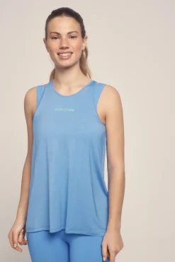 Camiseta fluida modal azul