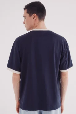 Camiseta gang rib contraste
