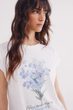 Camiseta gráfica flores
