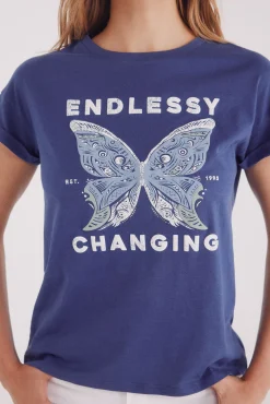 Camiseta gráfica manga botón