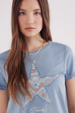 Camiseta gráfica marina