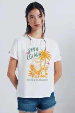 Camiseta gráfica tropical