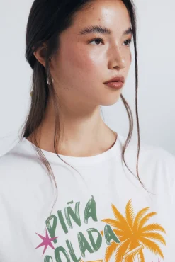 Camiseta gráfica tropical
