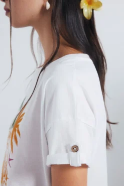 Camiseta gráfica tropical