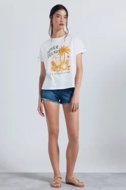 Camiseta gráfica tropical