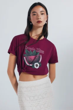 Camiseta gráfica tropical