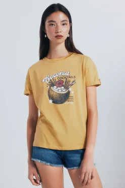Camiseta gráfica tropical