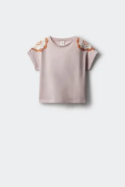 Camiseta hombros crochet niña