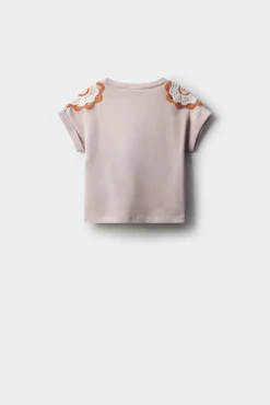 Camiseta hombros crochet niña