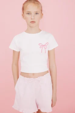 Camiseta lazo niña