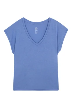 Camiseta manga corta azul claro