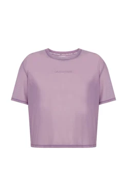 Camiseta manga corta mesh lila
