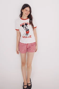 Camiseta "Mickey Mouse" contraste