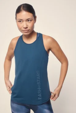 Camiseta microfibra halter azul