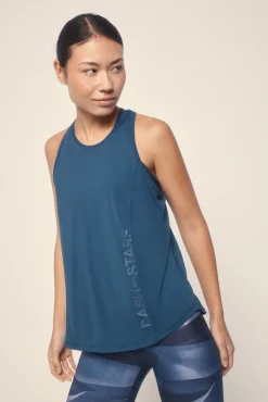 Camiseta microfibra halter azul