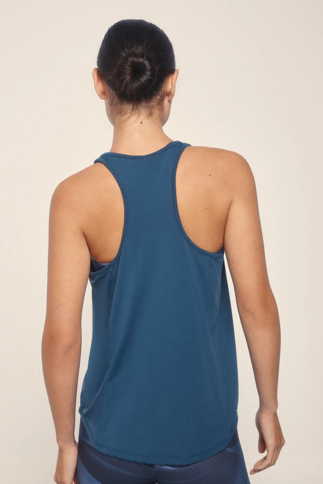 Camiseta microfibra halter azul