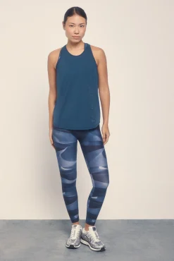 Camiseta microfibra halter azul