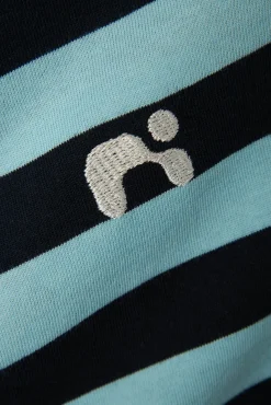 Camiseta niño rayas logo