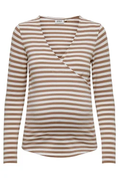 Camiseta premamá de cierre cruzado y cuello V