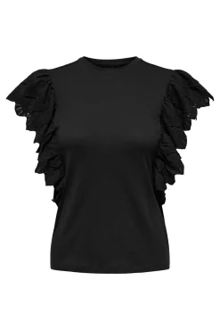 Camiseta premamá de mangas con volantes
