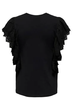 Camiseta premamá de mangas con volantes