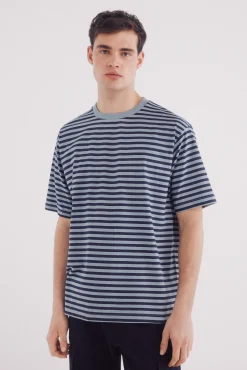 Camiseta rayas estampada