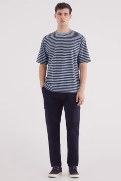 Camiseta rayas estampada