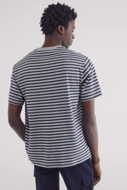 Camiseta rayas estampada