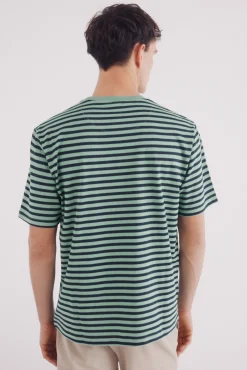 Camiseta rayas estampada