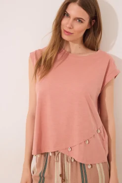 Camiseta sin mangas 100% algodón naranja