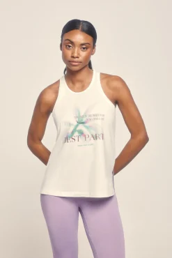 Camiseta sin mangas algodón blanco