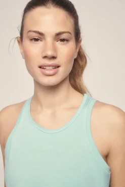 Camiseta sin mangas algodón verde