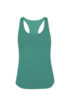 Camiseta sin mangas entallada verde
