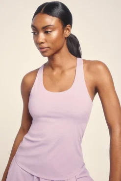 Camiseta sin mangas entallada lila