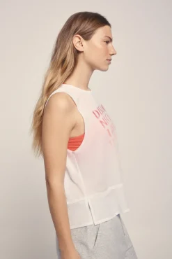 Camiseta sin mangas halter blanca