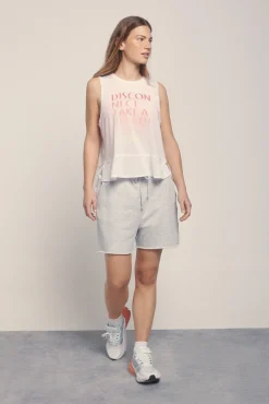 Camiseta sin mangas halter blanca