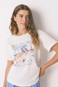 Camiseta Smile Off White Algodón
