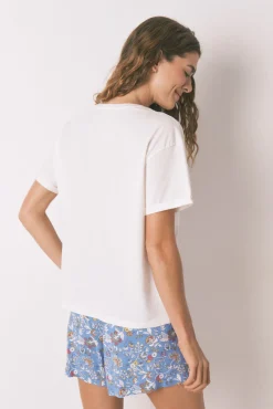 Camiseta Smile Off White Algodón