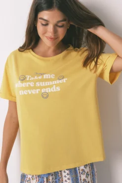Camiseta SmileyWorld® amarillo 100% algodón