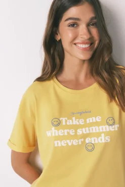 Camiseta SmileyWorld® amarillo 100% algodón