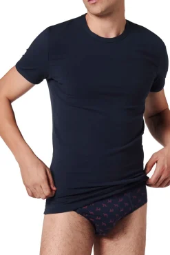 Camiseta termal de hombre cuello redondo manga corta