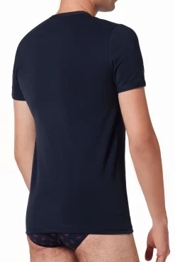Camiseta termal de hombre cuello redondo manga corta