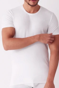 Camiseta termal de hombre cuello redondo manga corta