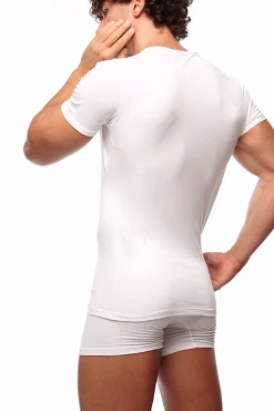 Camiseta termal de hombre cuello redondo manga corta