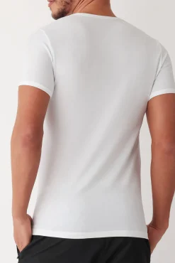 Camiseta termal de hombre cuello pico manga corta