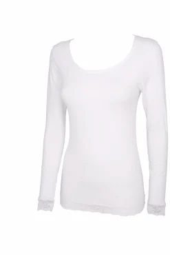 Camiseta termal de mujer cuello redondo manga larga